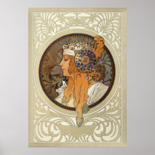 Sophia von Alphonse Mucha Poster (Vorne)