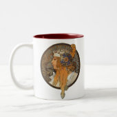 Sophia von Alphonse Mucha Zweifarbige Tasse (Links)