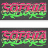 Sophia Vorname Name Graffiti Aufkleber Sticker (Vorderseite)