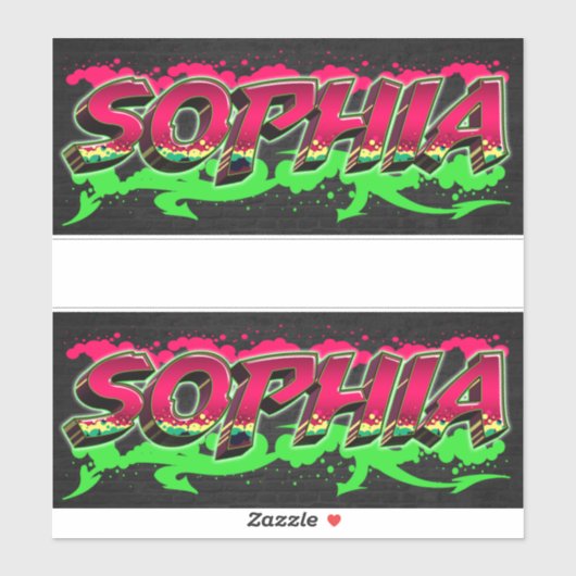 Sophia Vorname Name Graffiti Aufkleber Sticker (Blatt)