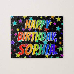 "SOPHIA" Vorname, Spaß "GLÜCKLICHER BIRTHTAG" Puzzle