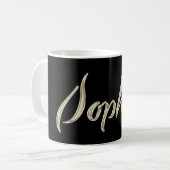 Sophia white gold Handwriting Tasse Kaffeetasse (Vorderseite Links)