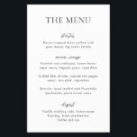 Sophia White Modern Wedding Menu Flyer<br><div class="desc">Moderne Hochzeitsmenü Flyer mit einem schlichten und dennoch eleganten Design.</div>
