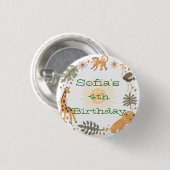 Sophias Dschungeltierisches Party Button (Vorne & Hinten)
