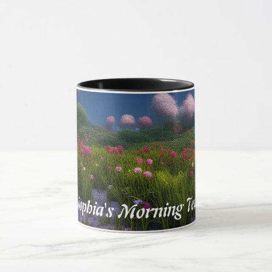 Sophias Morgentee Personalisiert anpassbar Tasse (Zentrum)