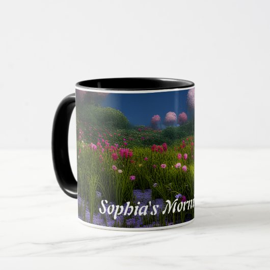 Sophias Morgentee Personalisiert anpassbar Tasse (Vorderseite Links)