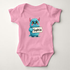 Sophia's Sparkling Blue Monster Baby Strampler
