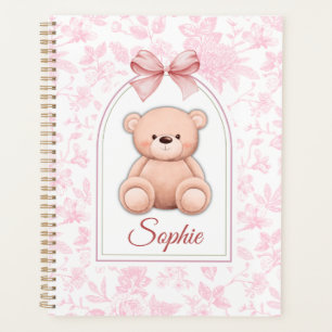Sophie Benutzerdefiniertes rosa Teddy-Bär-Kinder Planer