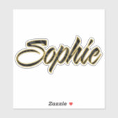 Sophie black gold Lettering Aufkleber Sticker (Blatt)