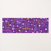 Sophie Blume nennen typografisch lila rosa Yogamatte (Rückseite (Horizontal))