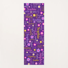 Sophie Blume nennen typografisch lila rosa Yogamatte