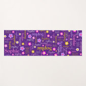 Sophie Blume nennen typografisch lila rosa Yogamatte (Vorderseite (Horizontal))