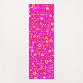 Sophie Blume nennen Yoga mat typografisch pink Yogamatte