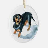 Sophie die Dackel Keramikornament (Rechts)