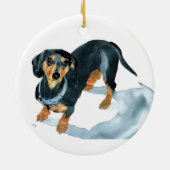 Sophie die Dackel Keramikornament (Hinten)