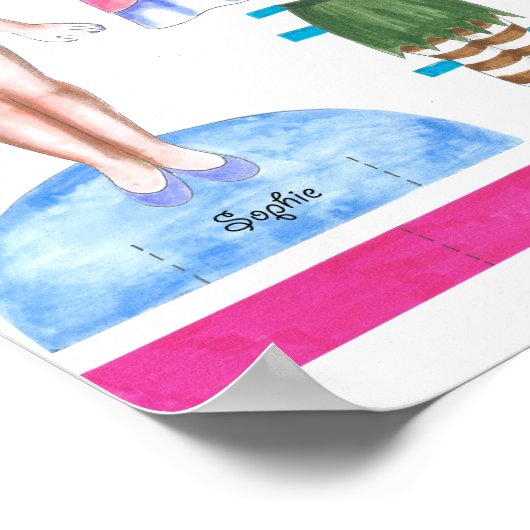 Sophie Fantasy Hero Paper Doll - Play oder Display Poster (Ecke)