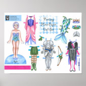 Sophie Fantasy Hero Paper Doll - Play oder Display Poster (Vorne)
