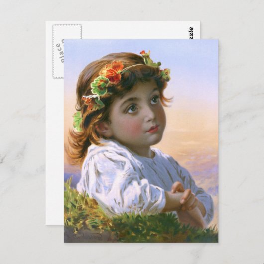 Sophie Gengembre Anderson: Dreaming Daisy Postkarte (Vorne/Hinten)