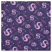 Sophie Letter S Monogram Herz Blumen Gewebe Stoff (Muster)