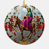 SOPHIE ~ Mary on the Donkey ~ Keramik Ornament (Hinten)