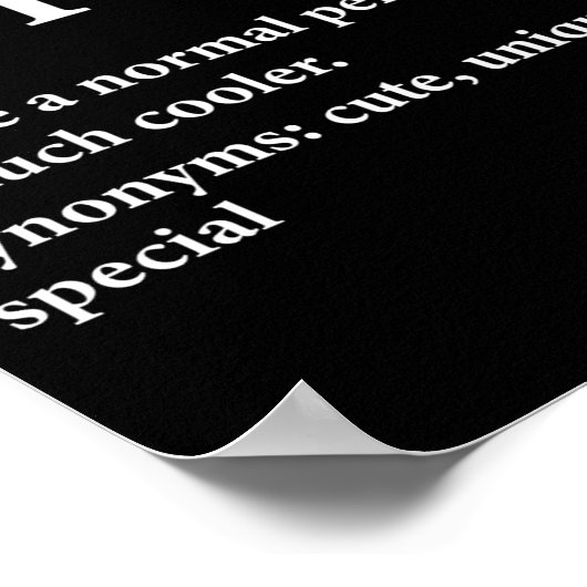 Sophie Name Definition Funny D  Poster (Ecke)