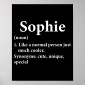 Sophie Name Definition Funny D  Poster (Vorne)