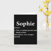 Sophie Name Definition Lustig D Karte (Gelbe Blume)