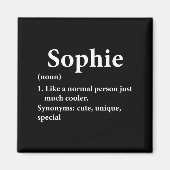 Sophie Name Definition Lustig D  Magnet (Vorne)