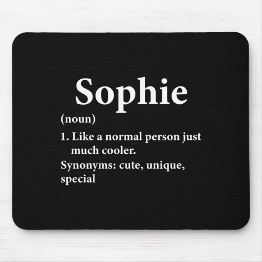Sophie Name Definition lustig D Mousepad (Vorne)