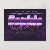 Sophie Name Vorname lila Postkarte Geburtstag (Vorderseite)