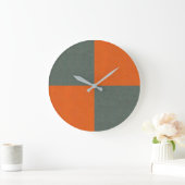 SOPHIE-Sammlung | Sage Green & Orange Große Wanduhr (Zuhause)