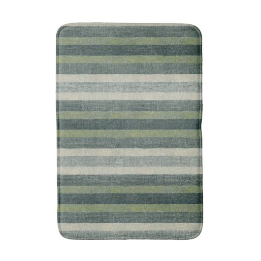 SOPHIE-Sammlung | Scheitelgrüne Streifen Badematte (Vorderseite Vertikal)