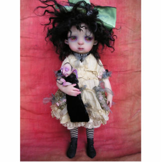 Sophie u. ihre Vampirs-Puppe Freistehende Fotoskulptur