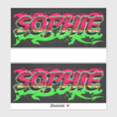 Sophie Vorname Name Graffiti Aufkleber Sticker (Blatt)