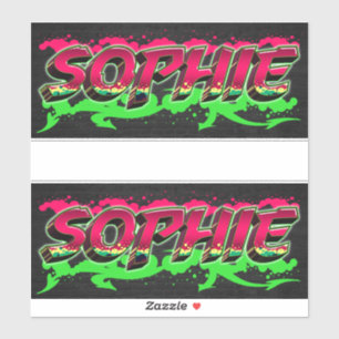Sophie Vorname Name Graffiti Aufkleber Sticker