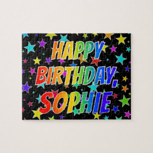 "SOPHIE" Vorname, Spaß "GLÜCKLICHER GEBURTSTAG" Puzzle