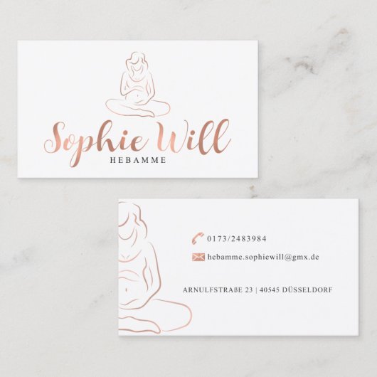 Sophie wird es tun visitenkarte (Vorne/Hinten)