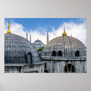 Sophienkathedrale und Blaue Moschee - Istanbul Poster