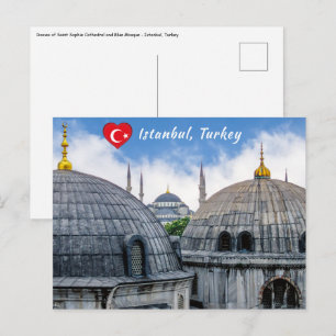 Sophienkathedrale und Blaue Moschee - Istanbul Postkarte