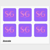 Sophie's Bat Mitzvah-Sticker Quadratischer Aufkleber (Blatt)