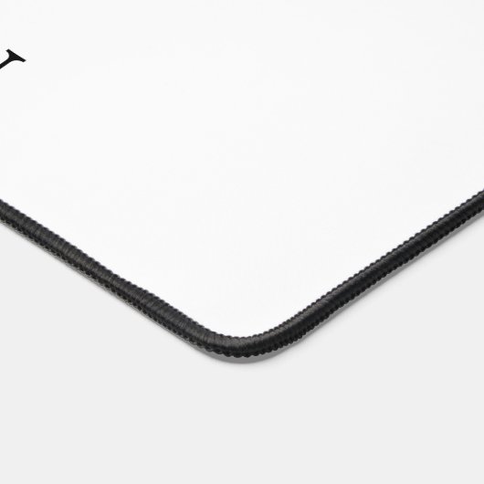 Sophisikiertes Schwarz-Weiß-elegantes Monogramm D Schreibtischunterlage (Ecke)