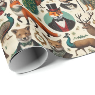 Sophisticated Aristocratic Christmas Wrapping Pape Geschenkpapier