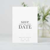 Sophisticated B&W Minimalist Photo Couple Wedding (Stehend Vorderseite)