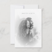 Sophisticated B&W Minimalist Photo Couple Wedding (Rückseite)