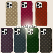 Sophisticated Beige Gray Dots Custom Name Initials Case-Mate iPhone Hülle
