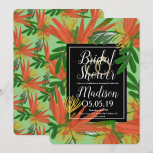 Sophisticated Bird of Paradise Tropic Hochzeit Einladung