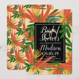 Sophisticated Bird of Paradise Tropic Hochzeit Einladung