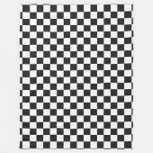 Sophisticated Black and White Checkered Pattern Fleecedecke (Vorderseite)
