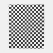Sophisticated Black and White Checkered Pattern Fleecedecke (Vorderseite)