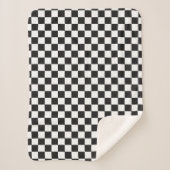 Sophisticated Black and White Checkered Pattern Sherpadecke (Vorderseite)